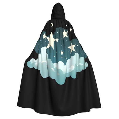 Kingww Halloween Kapuzenumhang mit versteckten Sternen für Männer und Frauen: leichter Polyester-Umhang mit Kapuze – perfekt für Cosplay, Halloween und Kostümpartys Kingww Halloween Kapuzenumhang mit versteckten Sternen für Männer und Frauen: leichter Polyester-Umhang mit Kapuze – perfekt für Cosplay, Halloween und Kostümpartys von Kingww
