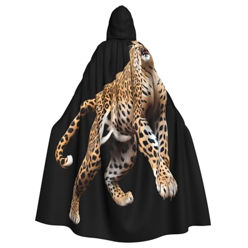 Kingww Halloween Kapuzenumhang mit wildem Leopardenmuster für Männer und Frauen: leichter Polyester-Umhang mit Kapuze – perfekt für Cosplay, Halloween & Kostümpartys Kingww Halloween Kapuzenumhang mit wildem Leopardenmuster für Männer und Frauen: leichter Polyester-Umhang mit Kapuze – perfekt für Cosplay, Halloween & Kostümpartys von Kingww