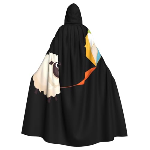 Kingww Halloween-Umhang mit Kapuze für Damen und Herren, leichter Polyester-Umhang mit Kapuze, perfekt für Cosplay, Halloween und Kostümpartys Kingww Halloween-Umhang mit Kapuze für Damen und Herren, leichter Polyester-Umhang mit Kapuze, perfekt für Cosplay, Halloween und Kostümpartys von Kingww