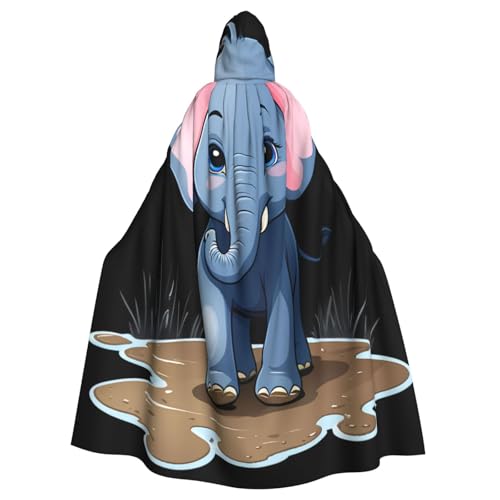 Kingww Halloween-Umhang mit Kapuze für Damen und Herren, leichter Polyester-Umhang mit Kapuze, perfekt für Cosplay, Halloween und Kostümpartys Kingww Halloween-Umhang mit Kapuze für Damen und Herren, leichter Polyester-Umhang mit Kapuze, perfekt für Cosplay, Halloween und Kostümpartys von Kingww