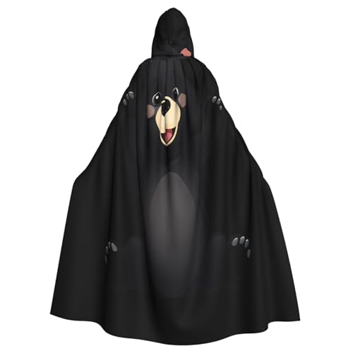 Kingww Happy Little Black Bear Halloween-Kapuzenumhang für Damen und Herren: leichter Polyester-Umhang mit Kapuze – perfekt für Cosplay, Halloween & Kostümpartys Kingww Happy Little Black Bear Halloween-Kapuzenumhang für Damen und Herren: leichter Polyester-Umhang mit Kapuze – perfekt für Cosplay, Halloween & Kostümpartys von Kingww