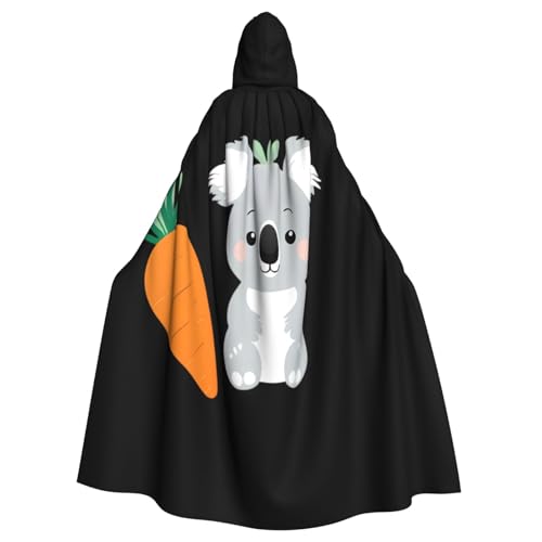 Kingww Karotten-Koala-Halloween-Kapuzenumhang für Damen und Herren: leichter Polyester-Umhang mit Kapuze – perfekt für Cosplay, Halloween und Kostümpartys Kingww Karotten-Koala-Halloween-Kapuzenumhang für Damen und Herren: leichter Polyester-Umhang mit Kapuze – perfekt für Cosplay, Halloween und Kostümpartys von Kingww