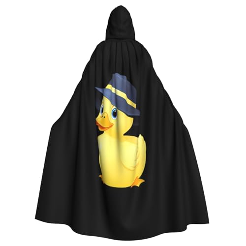 Kingww Kleine gelbe Ente trägt einen Hut Halloween Kapuzenumhang für Männer und Frauen: leichter Polyester-Umhang mit Kapuze – perfekt für Cosplay, Halloween und Kostümpartys Kingww Kleine gelbe Ente trägt einen Hut Halloween Kapuzenumhang für Männer und Frauen: leichter Polyester-Umhang mit Kapuze – perfekt für Cosplay, Halloween und Kostümpartys von Kingww