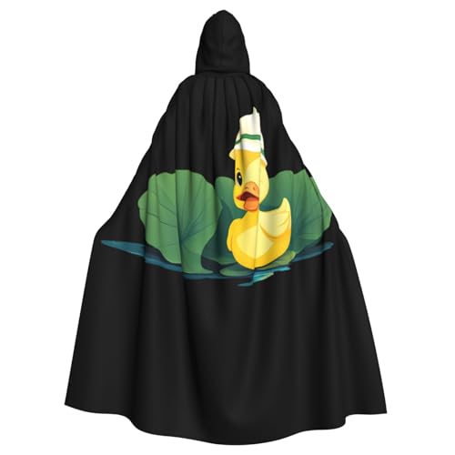 Kingww Kleine gelbe Ente zum Schwimmen mit Hut, Halloween-Kapuzenumhang für Männer und Frauen: leichter Polyester-Umhang mit Kapuze, perfekt für Cosplay, Halloween und Kostümpartys Kingww Kleine gelbe Ente zum Schwimmen mit Hut, Halloween-Kapuzenumhang für Männer und Frauen: leichter Polyester-Umhang mit Kapuze, perfekt für Cosplay, Halloween und Kostümpartys von Kingww