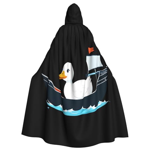 Kingww Kleine weiße Ente auf dem Schiff, Halloween-Kapuzenumhang für Männer und Frauen: leichter Polyester-Umhang mit Kapuze, perfekt für Cosplay, Halloween und Kostümpartys Kingww Kleine weiße Ente auf dem Schiff, Halloween-Kapuzenumhang für Männer und Frauen: leichter Polyester-Umhang mit Kapuze, perfekt für Cosplay, Halloween und Kostümpartys von Kingww