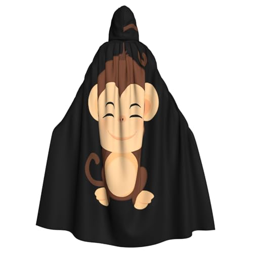 Kingww Kleiner Affe mit geschlossenen Augen, Halloween-Kapuzenumhang für Männer und Frauen: leichter Polyester-Umhang mit Kapuze, perfekt für Cosplay, Halloween und Kostümpartys Kingww Kleiner Affe mit geschlossenen Augen, Halloween-Kapuzenumhang für Männer und Frauen: leichter Polyester-Umhang mit Kapuze, perfekt für Cosplay, Halloween und Kostümpartys von Kingww