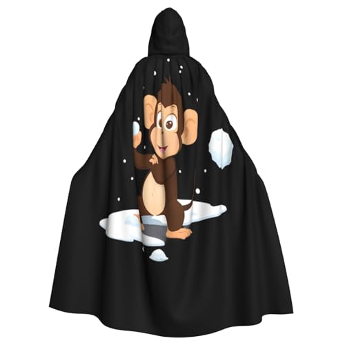 Kingww Kleiner Affe spielt Schneebälle Halloween Kapuzenumhang für Männer und Frauen: leichter Polyester-Umhang mit Kapuze – perfekt für Cosplay, Halloween & Kostümpartys Kingww Kleiner Affe spielt Schneebälle Halloween Kapuzenumhang für Männer und Frauen: leichter Polyester-Umhang mit Kapuze – perfekt für Cosplay, Halloween & Kostümpartys von Kingww