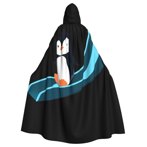 Kingww Kleiner Pinguin auf der Rutsche, Halloween-Kapuzenumhang für Männer und Frauen: leichter Polyester-Umhang mit Kapuze, perfekt für Cosplay, Halloween und Kostümpartys Kingww Kleiner Pinguin auf der Rutsche, Halloween-Kapuzenumhang für Männer und Frauen: leichter Polyester-Umhang mit Kapuze, perfekt für Cosplay, Halloween und Kostümpartys von Kingww