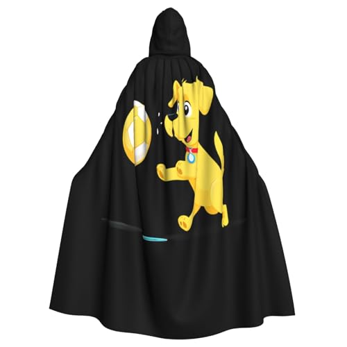 Kingww Kleiner gelber Hunde-Umhang mit Kapuze für Männer und Frauen: leichter Polyester-Umhang mit Kapuze, perfekt für Cosplay, Halloween und Kostümpartys von Kingww