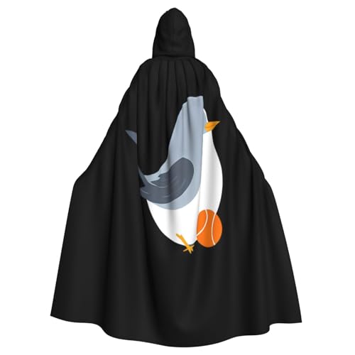 Kingww Kleiner grauer Vogel spielt mit Ball, Halloween-Umhang mit Kapuze für Männer und Frauen: leichter Polyester-Umhang mit Kapuze, perfekt für Cosplay, Halloween und Kostümpartys Kingww Kleiner grauer Vogel spielt mit Ball, Halloween-Umhang mit Kapuze für Männer und Frauen: leichter Polyester-Umhang mit Kapuze, perfekt für Cosplay, Halloween und Kostümpartys von Kingww