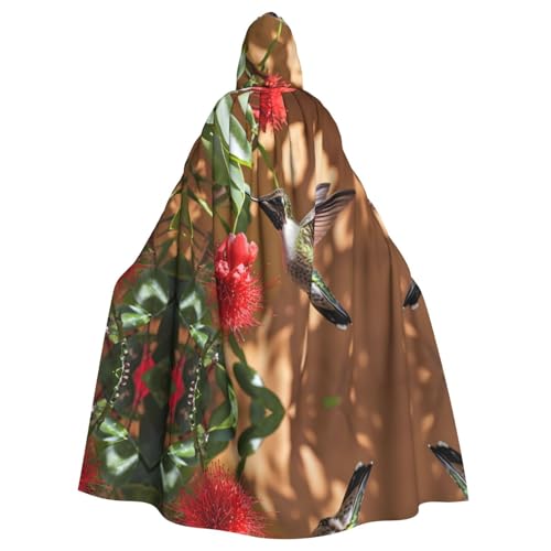 Kingww Kolibri-Umhang mit Kapuze, für Damen und Herren, leichter Polyester-Umhang mit Kapuze, perfekt für Cosplay, Halloween und Kostümpartys von Kingww