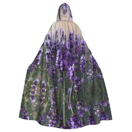 Kingww Lavendel-Halloween-Kapuzenumhang für Damen und Herren: leichter Polyester-Umhang mit Kapuze – perfekt für Cosplay, Halloween und Kostümpartys von Kingww