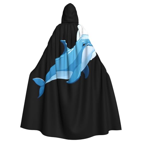 Kingww Little Dolphin Heading The Ball Halloween-Kapuzenumhang für Männer und Frauen: leichter Polyester-Umhang mit Kapuze, perfekt für Cosplay, Halloween und Kostümpartys Kingww Little Dolphin Heading The Ball Halloween-Kapuzenumhang für Männer und Frauen: leichter Polyester-Umhang mit Kapuze, perfekt für Cosplay, Halloween und Kostümpartys von Kingww
