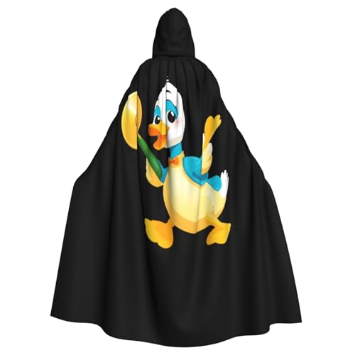 Kingww Little Duck Beating The Gong Halloween-Umhang mit Kapuze für Männer und Frauen: leichter Polyester-Umhang mit Kapuze – perfekt für Cosplay, Halloween und Kostümpartys Kingww Little Duck Beating The Gong Halloween-Umhang mit Kapuze für Männer und Frauen: leichter Polyester-Umhang mit Kapuze – perfekt für Cosplay, Halloween und Kostümpartys von Kingww