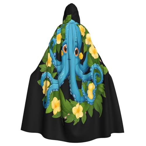 Kingww Octopus mit Kranz, Halloween-Kapuzenumhang für Männer und Frauen: leichter Polyester-Umhang mit Kapuze, perfekt für Cosplay, Halloween und Kostümpartys Kingww Octopus mit Kranz, Halloween-Kapuzenumhang für Männer und Frauen: leichter Polyester-Umhang mit Kapuze, perfekt für Cosplay, Halloween und Kostümpartys von Kingww