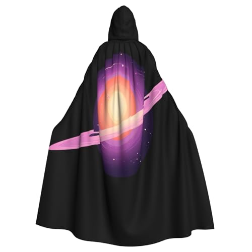 Kingww Purple Universe Halloween Kapuzenumhang für Damen und Herren - Leichter Polyester-Umhang mit Kapuze - Perfekt für Cosplay, Halloween & Kostümpartys von Kingww