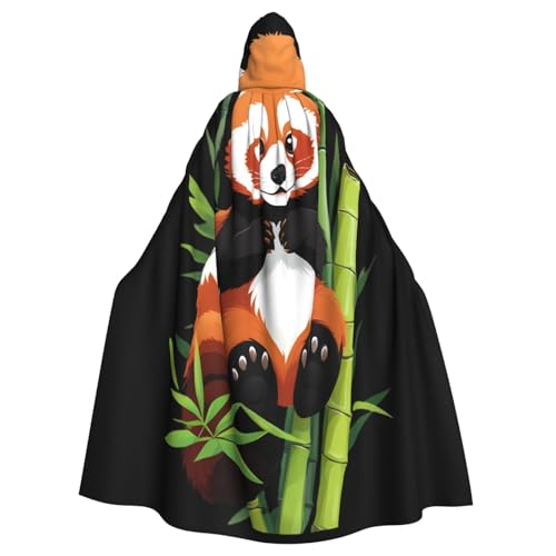 Kingww Roter Panda im Bambuswald, Halloween-Umhang mit Kapuze für Männer und Frauen: leichter Polyester-Umhang mit Kapuze, perfekt für Cosplay, Halloween und Kostümpartys Kingww Roter Panda im Bambuswald, Halloween-Umhang mit Kapuze für Männer und Frauen: leichter Polyester-Umhang mit Kapuze, perfekt für Cosplay, Halloween und Kostümpartys von Kingww