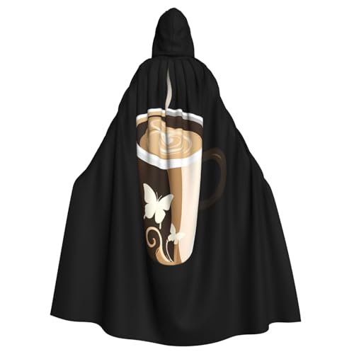 Kingww Schmetterlingsmuster auf Kaffee-Halloween-Kapuzenumhang für Männer und Frauen: leichter Polyester-Umhang mit Kapuze – perfekt für Cosplay, Halloween und Kostümpartys Kingww Schmetterlingsmuster auf Kaffee-Halloween-Kapuzenumhang für Männer und Frauen: leichter Polyester-Umhang mit Kapuze – perfekt für Cosplay, Halloween und Kostümpartys von Kingww