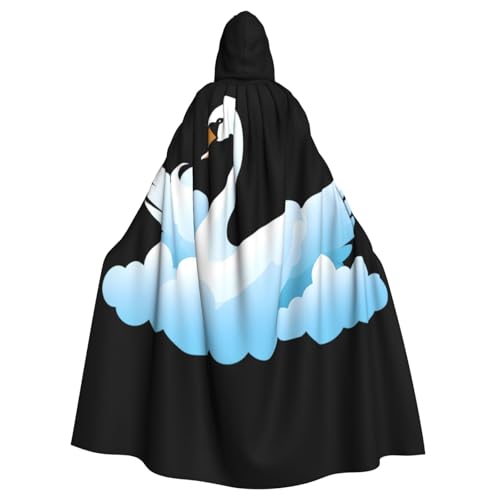 Kingww Schwan in den Wolken, Halloween-Umhang mit Kapuze für Damen und Herren: leichter Polyester-Umhang mit Kapuze, perfekt für Cosplay, Halloween und Kostümpartys Kingww Schwan in den Wolken, Halloween-Umhang mit Kapuze für Damen und Herren: leichter Polyester-Umhang mit Kapuze, perfekt für Cosplay, Halloween und Kostümpartys von Kingww