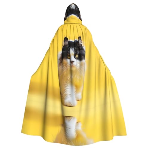 Kingww Schwarzer getigerter Halloween-Umhang mit Kapuze für Männer und Frauen: leichter Polyester-Umhang mit Kapuze – perfekt für Cosplay, Halloween und Kostümpartys Kingww Schwarzer getigerter Halloween-Umhang mit Kapuze für Männer und Frauen: leichter Polyester-Umhang mit Kapuze – perfekt für Cosplay, Halloween und Kostümpartys von Kingww