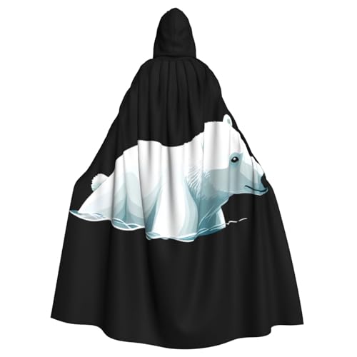 Kingww Schwimmender Eisbär-Halloween-Kapuzenumhang für Männer und Frauen: leichter Polyester-Umhang mit Kapuze – perfekt für Cosplay, Halloween und Kostümpartys Kingww Schwimmender Eisbär-Halloween-Kapuzenumhang für Männer und Frauen: leichter Polyester-Umhang mit Kapuze – perfekt für Cosplay, Halloween und Kostümpartys von Kingww