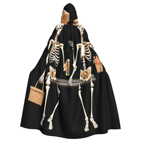 Kingww Skelette auf einem Frühlingsausflug, Halloween-Kapuzenumhang für Männer und Frauen: leichter Polyester-Umhang mit Kapuze, perfekt für Cosplay, Halloween und Kostümpartys Kingww Skelette auf einem Frühlingsausflug, Halloween-Kapuzenumhang für Männer und Frauen: leichter Polyester-Umhang mit Kapuze, perfekt für Cosplay, Halloween und Kostümpartys von Kingww
