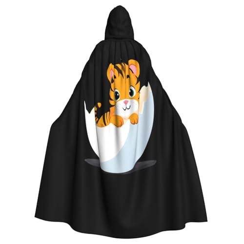 Kingww Süßer Tiger in der Eierschale Halloween Kapuzenumhang für Männer und Frauen: leichter Polyester-Umhang mit Kapuze – perfekt für Cosplay, Halloween & Kostümpartys Kingww Süßer Tiger in der Eierschale Halloween Kapuzenumhang für Männer und Frauen: leichter Polyester-Umhang mit Kapuze – perfekt für Cosplay, Halloween & Kostümpartys von Kingww