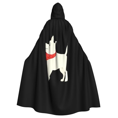 Kingww Süßer kleiner weißer Hunde-Umhang mit Kapuze für Männer und Frauen: leichter Polyester-Umhang mit Kapuze – perfekt für Cosplay, Halloween und Kostümpartys Kingww Süßer kleiner weißer Hunde-Umhang mit Kapuze für Männer und Frauen: leichter Polyester-Umhang mit Kapuze – perfekt für Cosplay, Halloween und Kostümpartys von Kingww