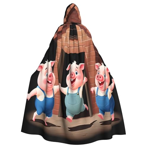 Kingww Tanzendes Schwein, Halloween-Kapuzenumhang für Männer und Frauen: leichter Polyester-Umhang mit Kapuze, perfekt für Cosplay, Halloween und Kostümpartys Kingww Tanzendes Schwein, Halloween-Kapuzenumhang für Männer und Frauen: leichter Polyester-Umhang mit Kapuze, perfekt für Cosplay, Halloween und Kostümpartys von Kingww