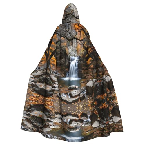 Kingww Wasserfall-Halloween-Kapuzenumhang für Männer und Frauen: leichter Polyester-Umhang mit Kapuze – perfekt für Cosplay, Halloween und Kostümpartys von Kingww