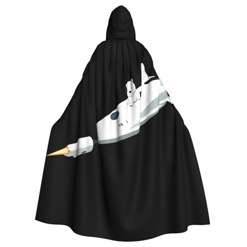 Kingww Weißer Bär auf dem Raumschiff Halloween Kapuzenumhang für Männer und Frauen: leichter Polyester-Umhang mit Kapuze – perfekt für Cosplay, Halloween & Kostümpartys Kingww Weißer Bär auf dem Raumschiff Halloween Kapuzenumhang für Männer und Frauen: leichter Polyester-Umhang mit Kapuze – perfekt für Cosplay, Halloween & Kostümpartys von Kingww