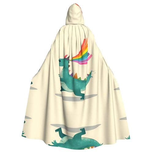 Regenbogen-Dinosaurier-Halloween-Umhang mit Kapuze für Männer und Frauen: leichter Polyester-Umhang mit Kapuze, perfekt für Cosplay, Halloween und Kostümpartys Regenbogen-Dinosaurier-Halloween-Umhang mit Kapuze für Männer und Frauen: leichter Polyester-Umhang mit Kapuze, perfekt für Cosplay, Halloween und Kostümpartys von Kingww
