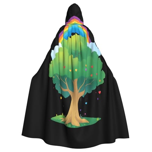 Regenbogen unter dem Baum Halloween Kapuzenumhang für Männer und Frauen: leichter Polyester-Umhang mit Kapuze – perfekt für Cosplay, Halloween & Kostümpartys Regenbogen unter dem Baum Halloween Kapuzenumhang für Männer und Frauen: leichter Polyester-Umhang mit Kapuze – perfekt für Cosplay, Halloween & Kostümpartys von Kingww