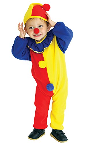 Kiniris Clown Kostüm Kind Karneval Kostüme Kinder Jungen Halloween Cosplay Mädchen Fasching Kostüm Jumpsuit Zirkus Kostüm Kinder Mehrfarbig (Rot Gelb, 3-4 Jahre) von Kiniris