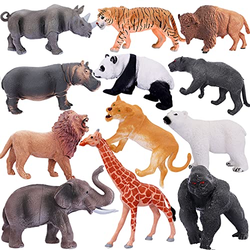 Kinmsito 12 Stück Safari Tiere Figuren Spielzeug,Realistische Tiere Spielzeug,Safari Tiere Spielfiguren,Dschungel Wild Tiere Figuren mit Elefant,Giraffe,Löwe,Pädagogisch Tierfiguren für Kinder Kinmsito 12 Stück Safari Tiere Figuren Spielzeug,Realistische Tiere Spielzeug,Safari Tiere Spielfiguren,Dschungel Wild Tiere Figuren mit Elefant,Giraffe,Löwe,Pädagogisch Tierfiguren für Kinder von Kinmsito