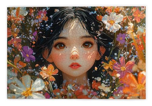 Puzzle 1000 Teile, Blume Puzzle 1000 Teile Erwachsene, Holzpuzzle Erwachsene, EIN Herausforderndes Rätsel, Puzzlespiele für Die Ganze Familie, Holzpuzzle für Zimmer Deko Wohnzimmer, Geschenke, S-26 von Kinntn