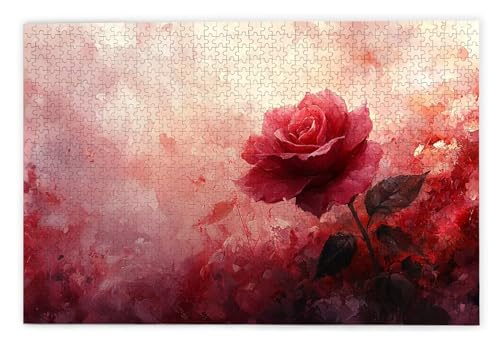Puzzle 1000 Teile, Blume Puzzle 1000 Teile Erwachsene, Holzpuzzle Erwachsene, EIN Herausforderndes Rätsel, Puzzlespiele für Die Ganze Familie, Holzpuzzle für Zimmer Deko Wohnzimmer, Geschenke, Z-30 von Kinntn