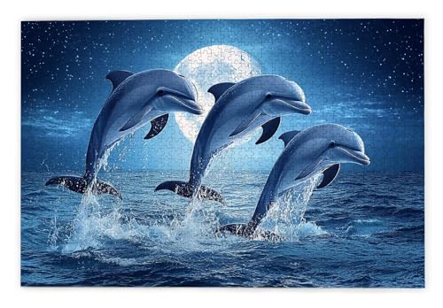 Puzzle 1000 Teile, Delphin Puzzle 1000 Teile Erwachsene, Holzpuzzle Erwachsene, EIN Herausforderndes Rätsel, Puzzlespiele für Die Ganze Familie, Holzpuzzle für Zimmer Deko Wohnzimmer, Geschenke, V-10 Puzzle 1000 Teile, Delphin Puzzle 1000 Teile Erwachsene, Holzpuzzle Erwachsene, EIN Herausforderndes Rätsel, Puzzlespiele für Die Ganze Familie, Holzpuzzle für Zimmer Deko Wohnzimmer, Geschenke, V-10 von Kinntn