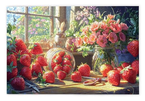 Puzzle 1000 Teile, Erdbeere Puzzle 1000 Teile Erwachsene, Holzpuzzle Erwachsene, EIN Herausforderndes Rätsel, Puzzlespiele für Die Ganze Familie, Holzpuzzle für Zimmer Deko Wohnzimmer, Geschenke, A-26 Puzzle 1000 Teile, Erdbeere Puzzle 1000 Teile Erwachsene, Holzpuzzle Erwachsene, EIN Herausforderndes Rätsel, Puzzlespiele für Die Ganze Familie, Holzpuzzle für Zimmer Deko Wohnzimmer, Geschenke, A-26 von Kinntn