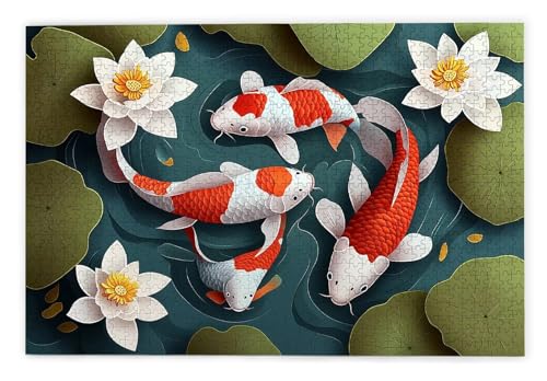 Puzzle 1000 Teile, Koi Puzzle 1000 Teile Erwachsene, Holzpuzzle Erwachsene, EIN Herausforderndes Rätsel, Puzzlespiele für Die Ganze Familie, Holzpuzzle für Zimmer Deko Wohnzimmer, Geschenke, B-40 Puzzle 1000 Teile, Koi Puzzle 1000 Teile Erwachsene, Holzpuzzle Erwachsene, EIN Herausforderndes Rätsel, Puzzlespiele für Die Ganze Familie, Holzpuzzle für Zimmer Deko Wohnzimmer, Geschenke, B-40 von Kinntn