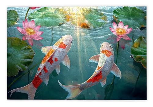 Puzzle 1000 Teile, Koi Puzzle 1000 Teile Erwachsene, Holzpuzzle Erwachsene, EIN Herausforderndes Rätsel, Puzzlespiele für Die Ganze Familie, Holzpuzzle für Zimmer Deko Wohnzimmer, Geschenke, G-50 Puzzle 1000 Teile, Koi Puzzle 1000 Teile Erwachsene, Holzpuzzle Erwachsene, EIN Herausforderndes Rätsel, Puzzlespiele für Die Ganze Familie, Holzpuzzle für Zimmer Deko Wohnzimmer, Geschenke, G-50 von Kinntn