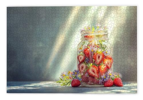 Puzzle 1000 Teile, Obst Puzzle 1000 Teile Erwachsene, Holzpuzzle Erwachsene, EIN Herausforderndes Rätsel, Puzzlespiele für Die Ganze Familie, Holzpuzzle für Zimmer Deko Wohnzimmer, Geschenke, W-96 von Kinntn