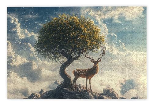 Puzzle 1000 Teile, REH Puzzle 1000 Teile Erwachsene, Holzpuzzle Erwachsene, EIN Herausforderndes Rätsel, Puzzlespiele für Die Ganze Familie, Holzpuzzle für Zimmer Deko Wohnzimmer, Geschenke, B-62 Puzzle 1000 Teile, REH Puzzle 1000 Teile Erwachsene, Holzpuzzle Erwachsene, EIN Herausforderndes Rätsel, Puzzlespiele für Die Ganze Familie, Holzpuzzle für Zimmer Deko Wohnzimmer, Geschenke, B-62 von Kinntn