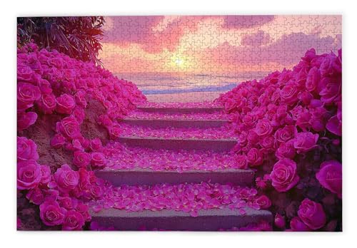 Puzzle 1000 Teile, Romantisch Puzzle 1000 Teile Erwachsene, Holzpuzzle Erwachsene, EIN Herausforderndes Rätsel, Puzzlespiele für Die Ganze Familie, Holzpuzzle für Wanddeko Wohnzimmer, Geschenke, P-88 von Kinntn