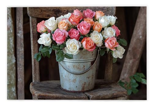 Puzzle 1000 Teile, Rose Puzzle 1000 Teile Erwachsene, Holzpuzzle Erwachsene, EIN Herausforderndes Rätsel, Puzzlespiele für Die Ganze Familie, Holzpuzzle für Zimmer Deko Wohnzimmer, Geschenke, Z-90 von Kinntn