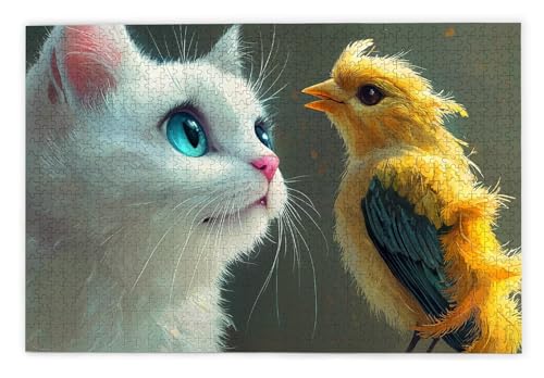 Puzzle 1000 Teile, Tier Puzzle 1000 Teile Erwachsene, Holzpuzzle Erwachsene, EIN Herausforderndes Rätsel, Puzzlespiele für Die Ganze Familie, Holzpuzzle für Zimmer Deko Wohnzimmer, Geschenke, R-18 von Kinntn