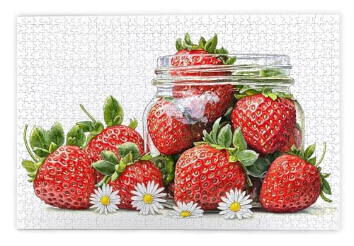 Puzzle 1000 Teile Erwachsene, Erdbeere Puzzle 1000 Teile mit Geschenkbox, Holzpuzzle Erwachsene mit Naturholz, Geschenke für Frauen, Geschenke für Männer, Groß Holzpuzzle für Wanddeko Wohnzimmer, P-25 Puzzle 1000 Teile Erwachsene, Erdbeere Puzzle 1000 Teile mit Geschenkbox, Holzpuzzle Erwachsene mit Naturholz, Geschenke für Frauen, Geschenke für Männer, Groß Holzpuzzle für Wanddeko Wohnzimmer, P-25 von Kinntn