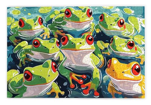 Puzzle 1000 Teile Erwachsene, Frosch Puzzle 1000 Teile mit Geschenkbox, Holzpuzzle Erwachsene mit Naturholz, Geschenke für Frauen, Geschenke für Männer, Groß Holzpuzzle für Wanddeko Wohnzimmer, R-25 Puzzle 1000 Teile Erwachsene, Frosch Puzzle 1000 Teile mit Geschenkbox, Holzpuzzle Erwachsene mit Naturholz, Geschenke für Frauen, Geschenke für Männer, Groß Holzpuzzle für Wanddeko Wohnzimmer, R-25 von Kinntn