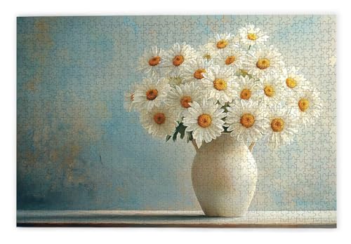 Puzzle 1000 Teile Erwachsene, Gänseblümchen Puzzle 1000 Teile mit Geschenkbox, Holzpuzzle Erwachsene mit Naturholz, Geschenke für Frauen, Geschenke für Männer, Holzpuzzle für Deko Wohnzimmer, L-35 Puzzle 1000 Teile Erwachsene, Gänseblümchen Puzzle 1000 Teile mit Geschenkbox, Holzpuzzle Erwachsene mit Naturholz, Geschenke für Frauen, Geschenke für Männer, Holzpuzzle für Deko Wohnzimmer, L-35 von Kinntn