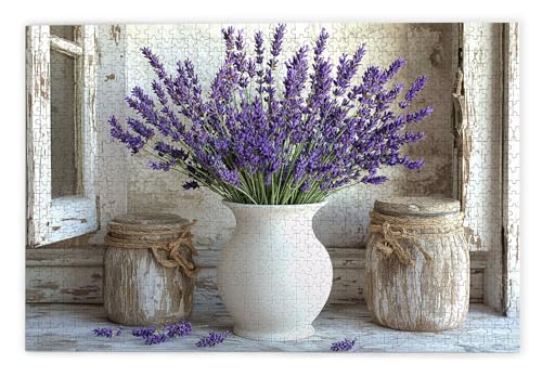 Puzzle 1000 Teile Erwachsene, Lavendel Puzzle 1000 Teile mit Geschenkbox, Holzpuzzle Erwachsene mit Naturholz, Geschenke für Frauen, Geschenke für Männer, Groß Holzpuzzle für Wanddeko Wohnzimmer, C-53 Puzzle 1000 Teile Erwachsene, Lavendel Puzzle 1000 Teile mit Geschenkbox, Holzpuzzle Erwachsene mit Naturholz, Geschenke für Frauen, Geschenke für Männer, Groß Holzpuzzle für Wanddeko Wohnzimmer, C-53 von Kinntn